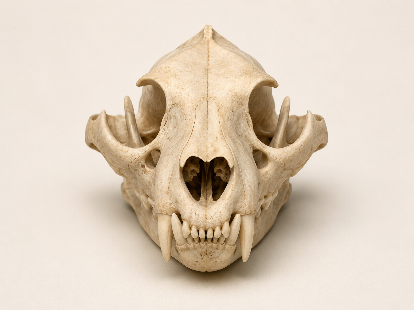 Neutral line diagram of a skull for comparative anatomy education.